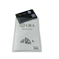 Certificat de moissanite GRA en gros, couleur D, format compact, avec fonction de consultation, format carte noire