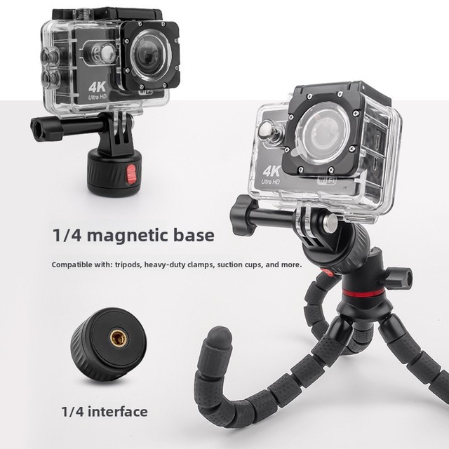 360 Rotatable Quick Release Action Camera Mount Adapter | Removed Universal GoPro Base Bracket for Hero/DJI Osmo/Insta360 Sports