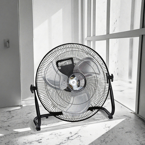 Ventilateur de sol industriel en métal noir de haute qualité de 18 pouces, moteur en cuivre, 3 vitesses, 3 pales en aluminium, faible bruit, pour la maison, l'hôtel, haute qualité - Product Image 2