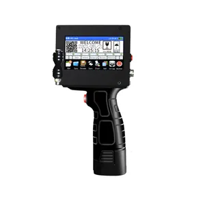 12.7Mm Thermische Draagbare Inkjet Printer Barcode Qr Codeermachine Met Standaard