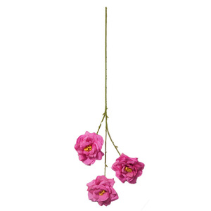 Rosas Artificiales Yixuan de Tres Cabezas, Flores de Seda para Decoración de Bodas, Arreglos Florales Hechos a Mano para Decoración del Hogar y Eventos - Product Image 5