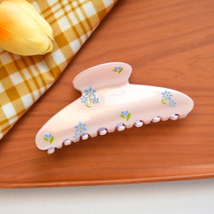 Nueva moda Floral estampado flor tiburón pinza para el cabello para mujer chica Vintage francés Floral pinzas para el cabello accesorios joyería regalo - Product Image 3