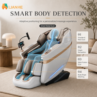 Fauteuil de massage électrique Shiatsu personnalisable en cuir PU de luxe avec masseur de pieds et de jambes, fauteuil inclinable intelligent à gravité zéro pour la santé
