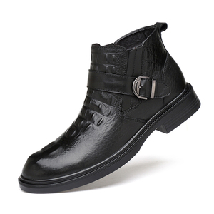 2025 <span class=keywords><strong>productos</strong></span> <span class=keywords><strong>innovadores</strong></span> estilo de motocicleta zapatos de hombre Botas de cuero genuino Zapatos de vestir formales para hombres - Product Image 6