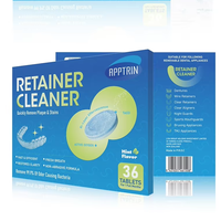 Comprimés nettoyants pour aligneurs dentaires à la menthe, certifiés ISO13485, 30 unités, pour usage domestique, blanchiment des dents et hygiène buccale