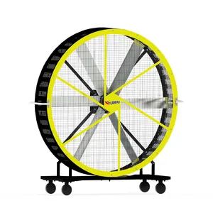 Ventilador de suelo portátil móvil JULAI 2M 0.75KW 4 ruedas movible gran pie hvls ventilador para almacén de gimnasio