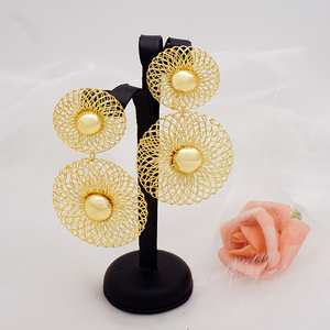 เครื่องประดับ <span class=keywords><strong>Z666</strong></span> gdjwri ต่างหูทองเหลืองชุบทอง14K สไตล์บราซิลเลียนแอฟริกัน - Product Image 1