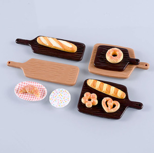 Accessoires en résine DIY Maison de poupée Miniature alimentaire de jeu Accessoires de jeu Plateau à poignée Simulation <span class=keywords><strong>Mini</strong></span> - Product Image 4
