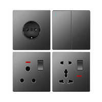 A2 Luxe Haute Qualité KXN Multifonctionnel Double Pôle Écran Tactile Prise de Courant EU/UK/Universel Interrupteurs Muraux