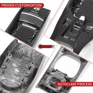 Kit intérieur en fibre de carbone sèche style OME pour boutons de commande centraux de voiture convertible, compatible Ferrari 812 Competizione - Product Image 3