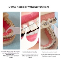 50 pièces/sac – Vente en gros – Fil dentaire orthodontique en plastique pour appareils dentaires, crochets en acier, correction et nettoyage des dents – Portable