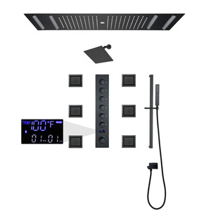 Système <span class=keywords><strong>de</strong></span> <span class=keywords><strong>douche</strong></span> pour <span class=keywords><strong>salle</strong></span> <span class=keywords><strong>de</strong></span> <span class=keywords><strong>bain</strong></span>, affichage <span class=keywords><strong>de</strong></span> la température hydroélectrique, lumière LED, musique Bluetooth, ensemble <span class=keywords><strong>de</strong></span> <span class=keywords><strong>douche</strong></span> <span class=keywords><strong>en</strong></span> cascade et pluie - Product Image 6