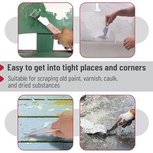 Bates Choice – grattoir à peinture 5 en 1, outil avec poignée en acier inoxydable pour le nettoyage des murs, amélioration de la maison, projets de bricolage - Product Image 6