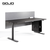 Bureau électrique moderne à hauteur de jambe extensible, table de travail assis-debout, double moteur, bureau réglable
