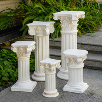 Piedestal Colonne Romaine Européenne Sculptée en Résine, Support de Fleurs, Piliers pour Allée de Mariage, Jardinière Décorative pour Jardin, Villa, Cour
