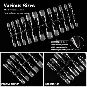 Nuova tecnologia 240 pz/scatola finte bara unghie Ballerina lunghe unghie chiare Art punte forma piatta copertura completa Manicure - Product Image 2