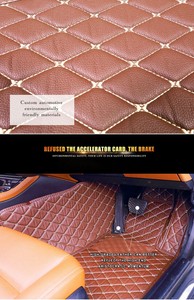 Haute qualité sport personnalisé imperméable PVC cuir rouge luxe voiture tapis tapis ensemble complet pour Kia <span class=keywords><strong>Tesla</strong></span> pour Toyota Elantra série 7 - Product Image 5