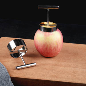 Descorazonador de frutas de acero inoxidable para manzanas y peras, herramienta para quitar el núcleo fácil de limpiar con diseño de mango en T para uso en la cocina - Product Image 2