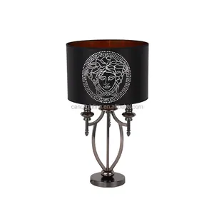 Высококачественные металлические настольные лампы в итальянском стиле, черная настольная лампа для гостиной или спальни