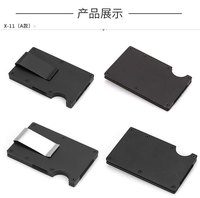 Dompet logam pria, minimalis RFID kartu kredit pemegang kualitas tinggi ramping dompet logam bisnis pendek ID Bank casing portabel