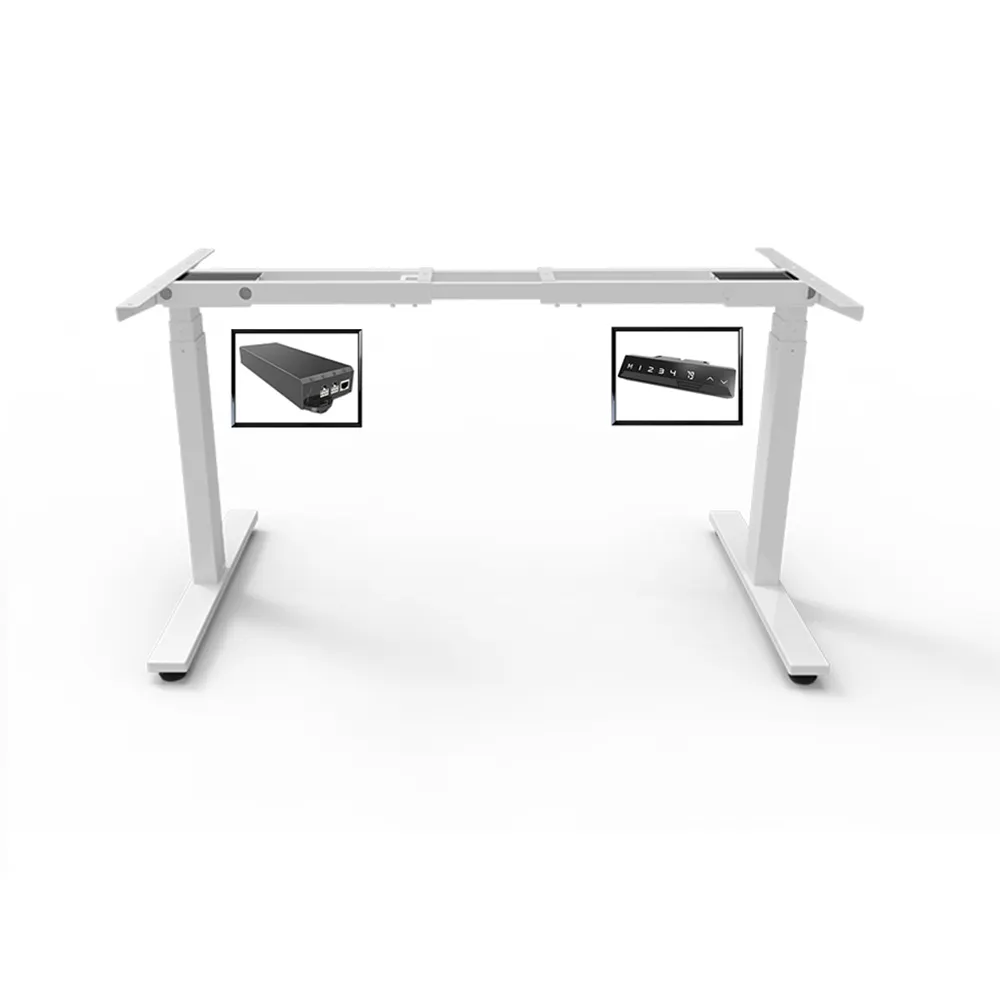 Nieuwe Elektrische Staande Desk Verstelbare Hoogte Metalen Tafel Benen Smart Office