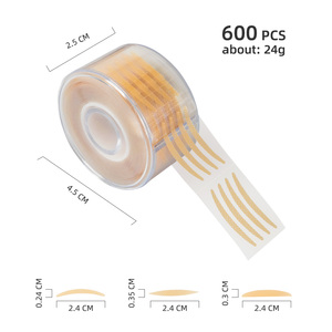 Pegatinas invisibles de doble capa para párpados, cinta autoadhesiva de malla para levantar los párpados, tamaño M - Product Image 3