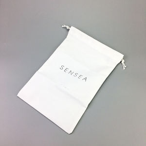 Sac à cordon en coton recyclé personnalisé sac à poussière en toile de taille personnalisée avec impression de logo pour chaussures artisanat shopping-usage industriel cadeau - Product Image 2