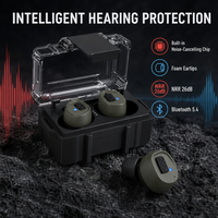 Écouteurs de tir professionnels NRR 26dB, protection auditive certifiée, écouteurs tactiques Bluetooth TWS pour le tir sur cible et la chasse