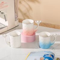Haute qualité perle glaçure sirène tasse à café en céramique 10 pièces dégradé érotique Couple tasse à eau Souvenir