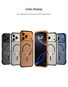 Funda de Teléfono con Marco Metálico de Aluminio Magnético Electrochapado para <span class=keywords><strong>iPhone</strong></span> 17 Air 16 Plus 15 14 13 <span class=keywords><strong>12</strong></span> <span class=keywords><strong>Pro</strong></span> <span class=keywords><strong>Max</strong></span> 11, Funda Mate para Teléfono Móvil - Product Image 6