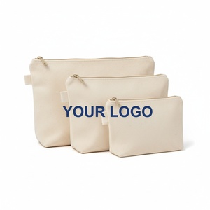 Juego de 3 Bolsas de Lona con Cierre de Cremallera de 8oz, Bolsas Combinables con Logotipo Personalizado Serigrafiado, Set de Regalo de Papelería Escolar al por Mayor - Product Image 5