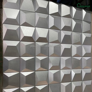 Trois dimensions JSSUPER 3D ciment brique café Restaurant fond ventilateur mural Art étanche carrelage mural - Product Image 1