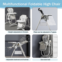 Chaise haute pliable multifonctionnelle et réglable pour bébé, idéale pour l'alimentation – Vente en gros directe usine