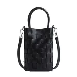Factory Online Shopping Fashion Woven PU Leather Woman Mobile <b>Phone</b> <b>Bags</b> New Design Summer <b>Lady</b> PU <b>Phone</b> <b>Bags</b> Handed - Product Image 4