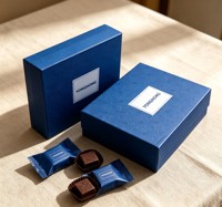 Boîtes d'emballage en carton biodégradable et recyclable pour chocolat, boîtes cadeaux en papier avec logo personnalisé imprimé, boîtes à collation, boîtes à lait réutilisables