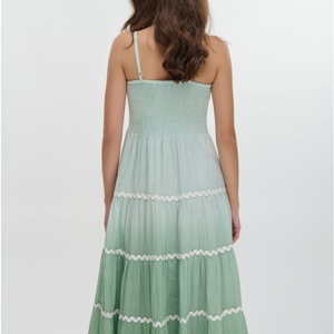 Vestidos Largos de Verano para Mujer al por Mayor, Vestido Maxi de Cintura Alta con Degradado, Espalda Descubierta y Tirantes Finos para la Playa - Product Image 3