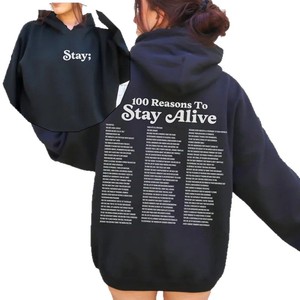 Sudaderas con capucha Stay Another Day Hoodie, 99 razones para vivir Sudadera con capucha - Product Image 5