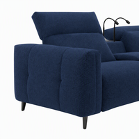 Fauteuil de cinéma inclinable électrique 2 places de designer avec console de rangement multimédia et appuie-têtes motorisés – Ensemble de canapés Premium à mouvement asservi