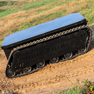 40 Km/h 1.5Ton pista de goma tren de rodaje batería y generador chasis de robot sobre orugas Christie y <span class=keywords><strong>Matilda</strong></span> suspensión - Product Image 6