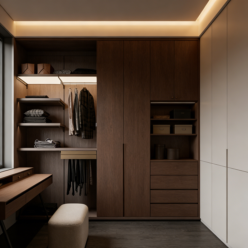 Modern Luxury Walk In Solid Wood