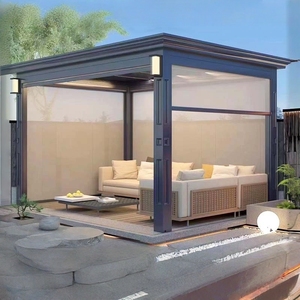<span class=keywords><strong>Pergola</strong></span> à lames orientables électrique sur mesure avec fonction imperméable et coupe-vent, style luxueux pour patios extérieurs, gazebos et pavillons - Product Image 6