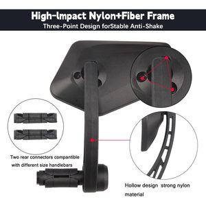 Premium 1 paio di specchietti per biciclette E-Bike HD in vetro convesso girevole E regolabile manubrio montabile - Product Image 3