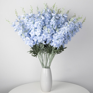 ดอกเดลฟีเนียมประดิษฐ์แบบกำมะหยี่ ผ้าไหมคุณภาพสูง สมจริง ใช้ตกแต่งงานแต่งงานและบ้าน - Product Image 1