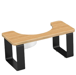 Combohome Wooden with Metal Squatting Toilet <strong>Stool</strong>, <strong>Bathroom</strong> Poop <strong>Stool</strong> <strong>for</strong> Adults, Potty <strong>Stool</strong> Anti-Slip - Product Image 1