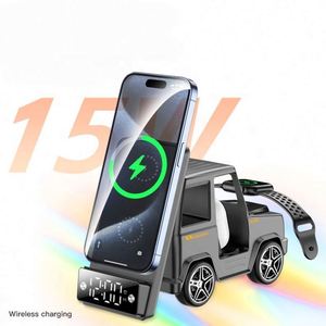 Base de Carga Inalámbrica para Auto G63 con Altavoz Bluetooth - Organizador de Escritorio 6 en 1 y Carga Rápida de 15W, Regalo Promocional Perfecto - Product Image 2