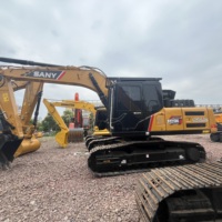 Excavadora de cadenas Sany SY215C original de 21 toneladas con motor Isuzu, martillo preinstalado y línea hidráulica auxiliar