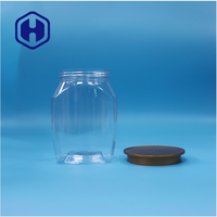 Pot de conservation alimentaire en plastique PET transparent de bonne qualité, anti-enfants, avec couvercle hermétique sans BPA pour bonbons, collations, aliments pour bébés