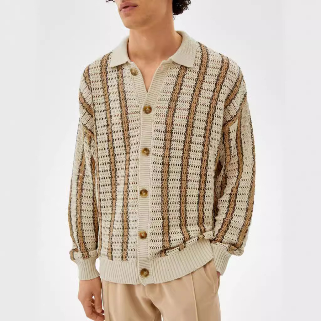 And Black Striped Unisex Destroyed Stripe Cable Sweater Polo Ralph