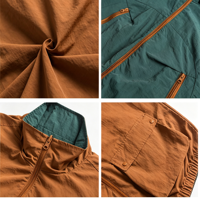 Blouson Bomber Réversible Personnalisé pour Homme, Veste de Travail Bicolore Coupe-Vent, Fabricant de Marque Privée