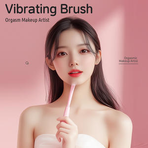 Balle <span class=keywords><strong>en</strong></span> silicone étanche rechargeable par USB, stimulateur de <span class=keywords><strong>clitoris</strong></span> et mamelon, brosse de maquillage douce, vibrateur avec 10 modes d'emballage sonore - Product Image 2